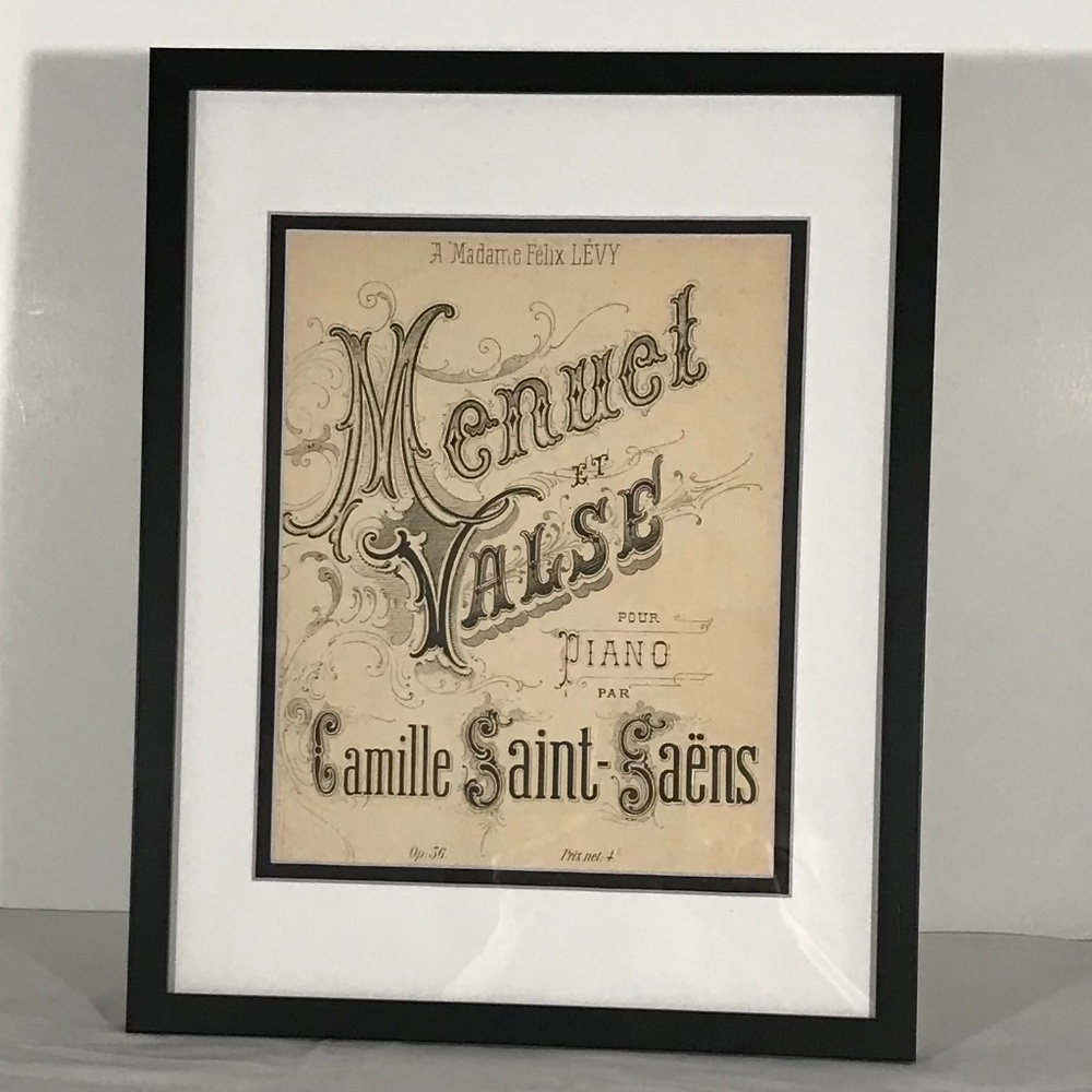 Sheet Music Custom Art-Pieces -Classical Series "Menuet Et Valse"